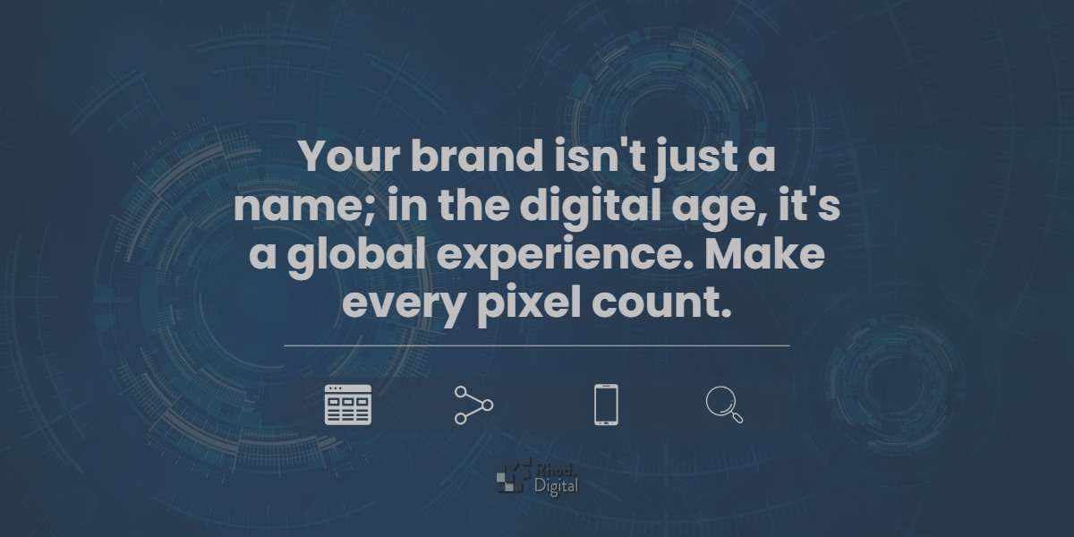 Digital tech circles background symbolizing the foundation of establishing a brand online.